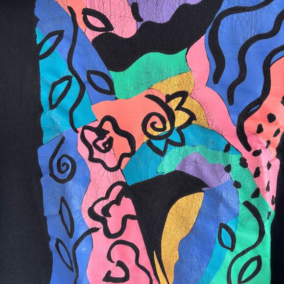 Vintage 90s Gilda Marx Abstract Art Print Tee Single Stitch One Size 100% Cotton - Picture 6 of 9